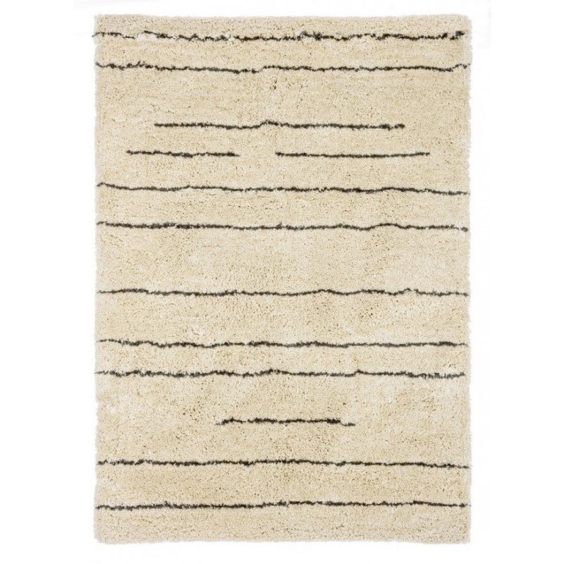 Tappeto Linee Avorio 140x200 in cotone - Samnite