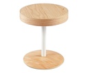 Tavolino in rovere con top in legno e base in metallo - Samnite