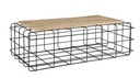 Tavolino metallo legno rettangolare Trellis - Samnite