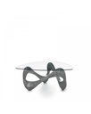 Tavolino trasparente-grigio 100 cm x 100 cm H. 42.5 cm - Samnite