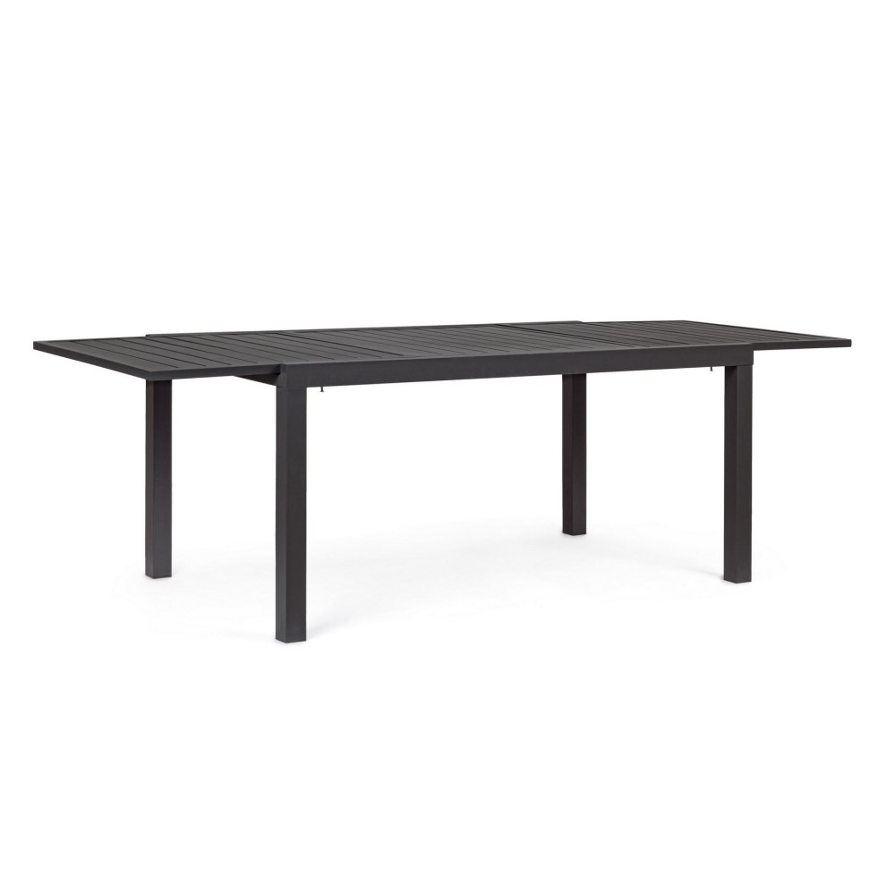 Tavolo allungabile antracite in alluminio stile classico cm 160-240x90 - Samnite