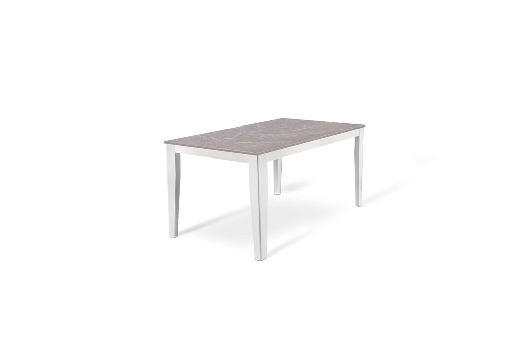 Tavolo allungabile antracite-bianco 80 cm x 130-290 cm H. 76 cm - Samnite
