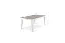 Tavolo allungabile antracite-bianco 80 cm x 130-290 cm H. 76 cm - Samnite