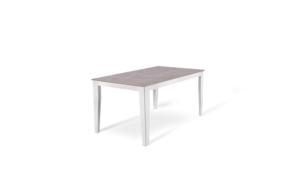 Tavolo allungabile antracite-bianco 90 cm x 156- 316 cm H. 76 cm - Samnite