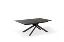 Tavolo allungabile con top ruggine e gambe nere 170/270x90x76h cm - Samnite