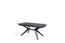 Tavolo allungabile grigio vintage - nero opaco 90 cm x 160-240  cm cm H. 76 cm - Samnite