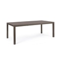 Tavolo arredo giardino allungabile alluminio marrone Hide cm 200-300 x 100 - Samnite