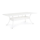 Tavolo da esterno Ivrea rettangolare bianco cm 107x 213 - Samnite