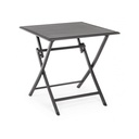 Tavolo da esterno pieghevole in alluminio Antracite ELIN 70x70x h71 cm - Samnite