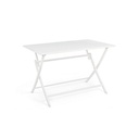 Tavolo per esterno in alluminio Bianco ELIN 110x70x h71 cm - Samnite