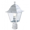 Testa-palo in alluminio pressofuso con diffusori in vetro trasparente, diametro 60 mm, altezza max lampada 170mm, alimentazione 230 V ~ 50 Hz, potenza massima lampade 60W biancoargento - Samnite
