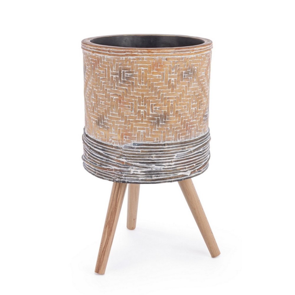 Vaso Dakar treppiede Magnesia 39h cm - Samnite