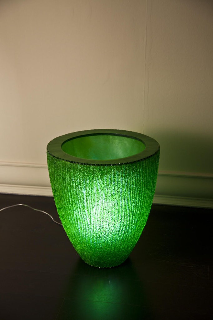 Vaso in resina verde 5561h cm - Samnite