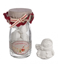 [S-B0913188] 12x Bottiglietta 8 Cuoricini Prof. Snowman