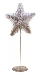 [S-B0931002] 12x Decorazione Stella Stand Freezy Champagn