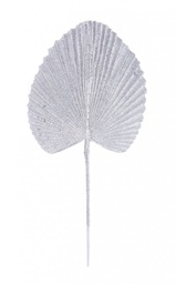 [S-B0939523] 12x Foglia Ventaglio Argento H52Cm