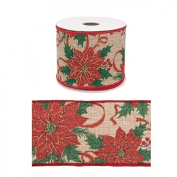 [S-B0922862] 12x Nastro Classic Poinsezia 4M Display12