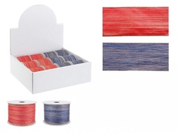 [S-B0936801] 12x Nastro Twisted Ros-Blu 4M Ass2 Disp11