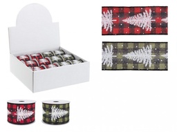 [S-B0936756] 12x Nastro Xmas Tree 4M Ass2 Disp12