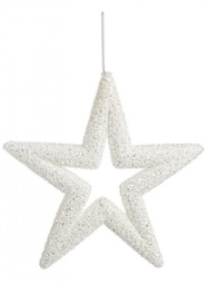 [S-B0933056] 12x Pendaglio Angelica Stella Bianco L