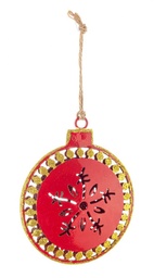 [S-B0937945] 12x Pendaglio Flaky Sfera Rosso