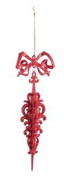 [S-B0912661] 12x Pendaglio Moda Decor Rosso