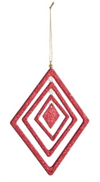 [S-B0912622] 12x Pendaglio Moda Rombo Rosso