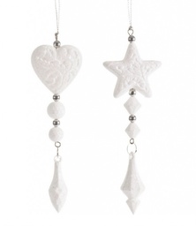 [S-B0907247] 12x Pendaglio Vogue Frenzy Bianco Ass