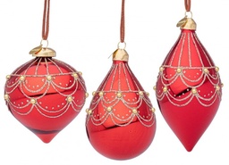 [S-B0970512] 12x Pendaglio Vt Letizia Rosso Luc Ass3