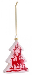 [S-B0937548] 12x Pendaglio Vt Reindeer Pino Bianco