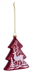 [S-B0937549] 12x Pendaglio Vt Reindeer Pino Rosso