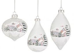 [S-B0923577] 12x Pendaglio Vt Village Bianco Ass3