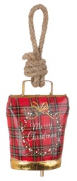[S-B0936636] 12x Pendaglio Wendi Campana Tartan Merryxmas