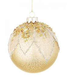 [S-B0930548] 12x Sfera Vt Fogliage Oro D80