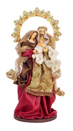 [S-B0937233] 1x Sacra Famiglia Baroque Stand Rosso H38