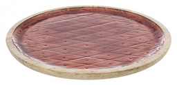 [S-B0933450] 2x Piatto Decorativo Mangus Rosso