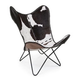 [S-B0746154] Poltrona in pelle nera 68x70x93h cm