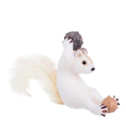 [S-B0939124] 2x Scoiattolo Alvin Seduto Bianco 38X23H
