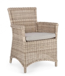 [S-B0660338] 2x Sedia con braccioli con cuscino Jupiter New  Cod.0660338