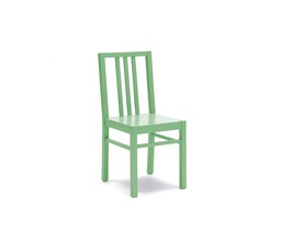 [S-OM/316/VE] Set di 4 sedie in legno laccato, color pesca, 39.5cm x 39.5cm x 86.5cm