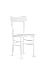 [S-OM/230/BI] Set di 4 sedie in legno laccato grigio chiaro, dimensioni 39.5cm x 39.5cm x 86.5cm e sedia in legno laccato bianco, dimensioni 48cm x 39cm x 80cm
