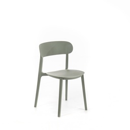 [S-OM/401/GC] 2x Sedia in polipropilene grigio chiaro 48x52x77,5h cm