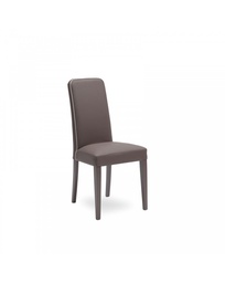 [S-OM/314/MC] Set di 4 sedie in similpelle tortora, con struttura in legno, 59x46x99cm