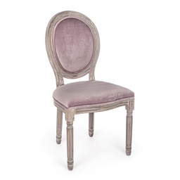 [S-B0743490] 2x Sedia woodrose in legno imbottito stile classico