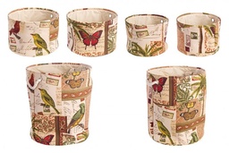 [S-B0210750] 2x Set6 P.Oggetti Botanic To Rosso