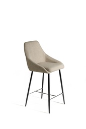 [S-OM/450/GS] Set dai 2 Sgabelli elegante in tessuto, dimensioni 46cm x 49cm x 97cm