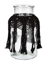 [S-B0347233] 2x Vaso Peruvian Cil Nero H25
