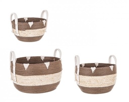[S-B0411289] 3x Set3 Cesta 2M Thelma Marrone Bomb