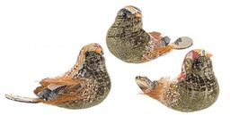 [S-B0935997] 3x Set3 Clip Dafne Uccellino Multi Verde