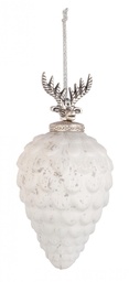 [S-B0971674] 4x Pendaglio Vt Decorum Pigna Bianco Op